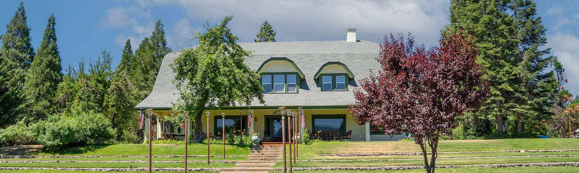 The two-story ranch house